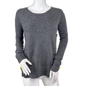 Philosophy 100% Cashmere Gray Green Hi Low Cozy Sweater Womens Size XS Flaw